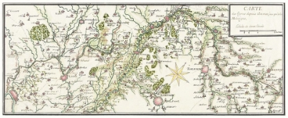 Picture of DRAWN MAP OF THE FRENCH LINES IN BRABANT