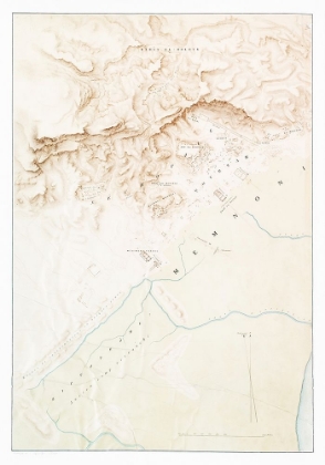 Picture of TOPOGRAPHIC MAP OF THE RUINS OF THEBES