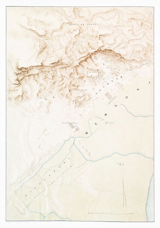 Picture of TOPOGRAPHIC MAP OF THE RUINS OF THEBES
