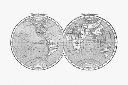 Picture of WORLD MAP FROM A SYSTEM OF GEOGRAPHY-FOR THE USE OF SCHOOLS 1860