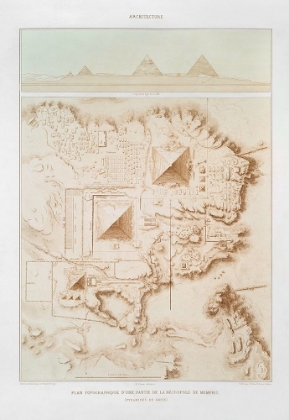 Picture of TOPOGRAPHIC MAP OF PART OF THE MEMPHITE NECROPOLIS 1878