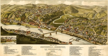 Picture of BRIDGEPORT-PENNSYLVANIA 1883 AKA BROWNSVILLE