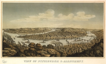 Picture of PITTSBURGH AND ALLEGHENY PENNSYLVANIA 1871