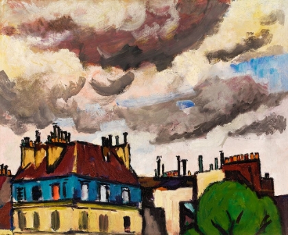 Picture of ROOFTOPS AND CLOUDS-PARIS