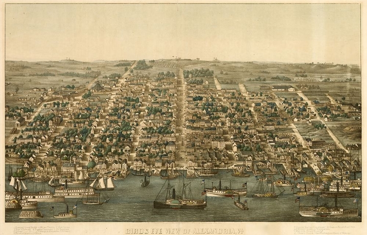 Picture of BIRDS EYE VIEW OF ALEXANDRIA VIRGINIA 1863