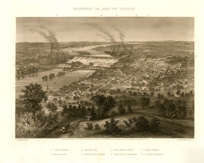 Picture of RICHMOND VIRGINIA AND VICINITY DURING THE CIVIL WAR 1863