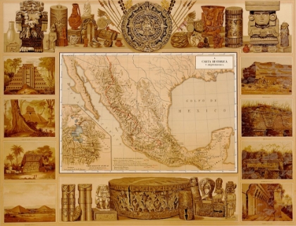 Picture of ARCHAEOLOGICAL MAP OF MEXICO