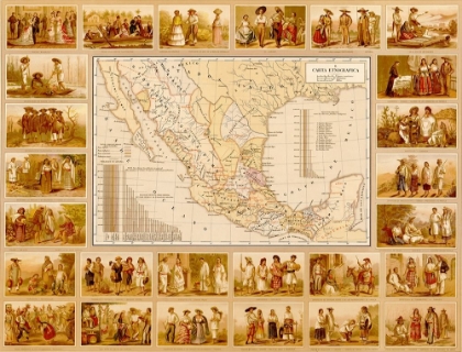 Picture of ETHNOGRAPHIC MAP OF MEXICO