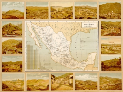 Picture of MINERALOGICAL MAP OF MEXICO