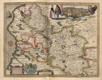 Picture of MAP OF THE AREA AROUND ARRAS FRANCE 1622