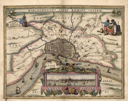 Picture of MAP OF ANTWERP BELGIUM