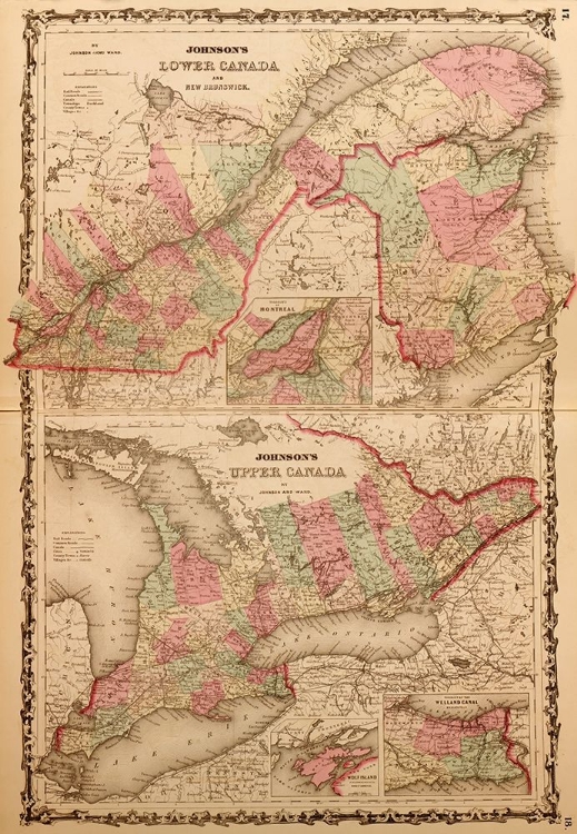 Picture of LOWER CANADA AND NEW BRUNSWICK 1862