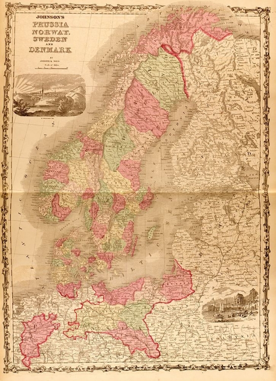 Picture of RUSSIA NORWAY SWEDEN AND DENMARK 1862