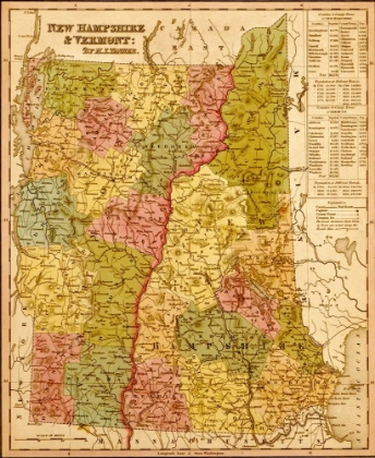 Picture of NEW HAMPSHIRE AND VERMONT 1844