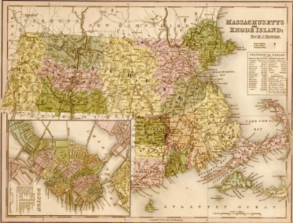 Picture of MASSACHUSETTS AND RHODE ISLAND 1844