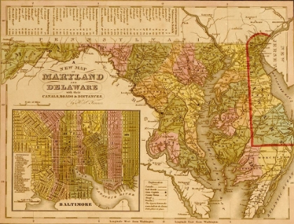 Picture of MARYLAND DELAWARE AND BALTIMORE 1844