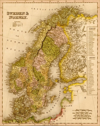 Picture of SWEDEN AND NORWAY 1844
