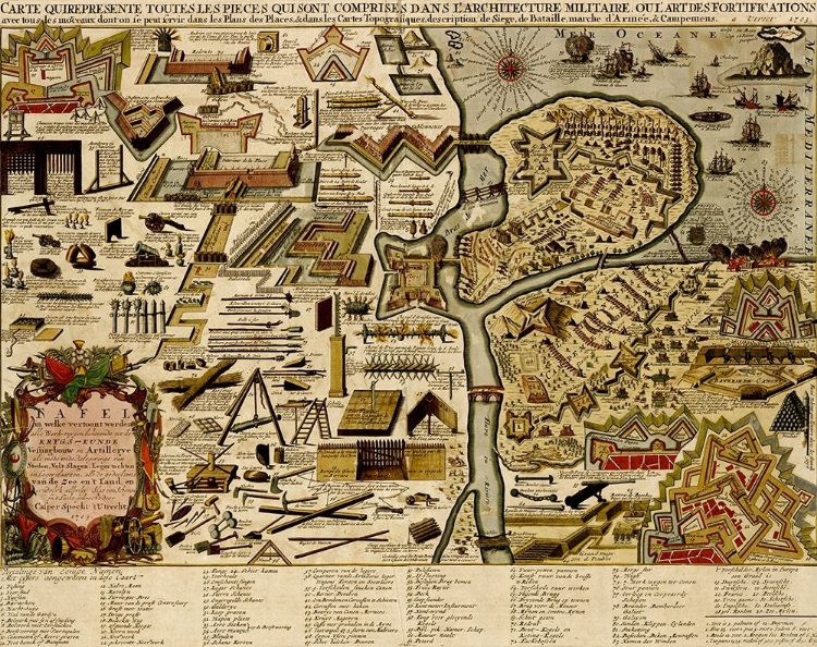 Picture of HOLLAND, CHART OF MILITARY ARMAMENTS IN DEFENSE OF UTRECHT  1700