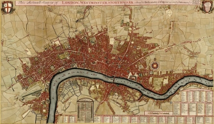 Picture of SURVEY OF LONDON WESTMINSTER AND SOUTHWARK 1700