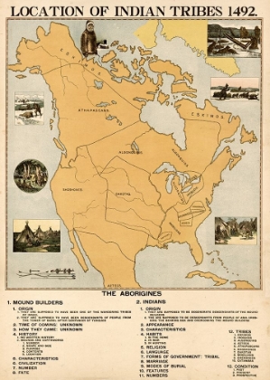 Picture of LOCATION OF INDIAN TRIBES IN 1492