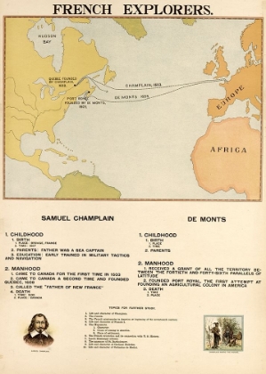 Picture of FRENCH EXPLORERS CHAMPLAIN AND DE MONTS