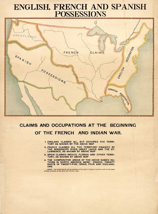 Picture of ENGLISH FRENCH AND SPANISH POSSESSIONS