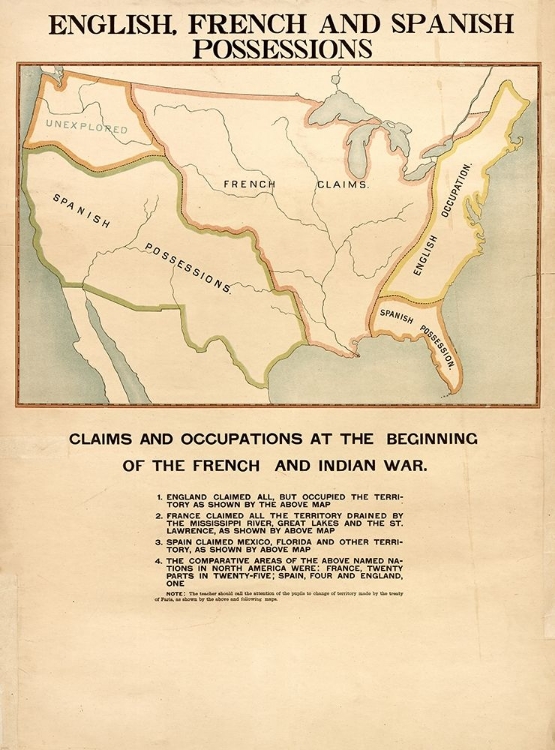 Picture of ENGLISH FRENCH AND SPANISH POSSESSIONS