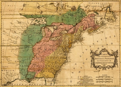 Picture of BRITISH AND FRENCH CLAIMS TO NORTH AMERICA 1756