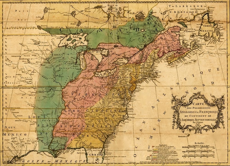 Picture of BRITISH AND FRENCH CLAIMS TO NORTH AMERICA 1756