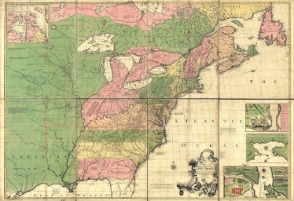 Picture of BRITISH AND FRENCH DOMINIONS IN NORTH AMERICA 1755