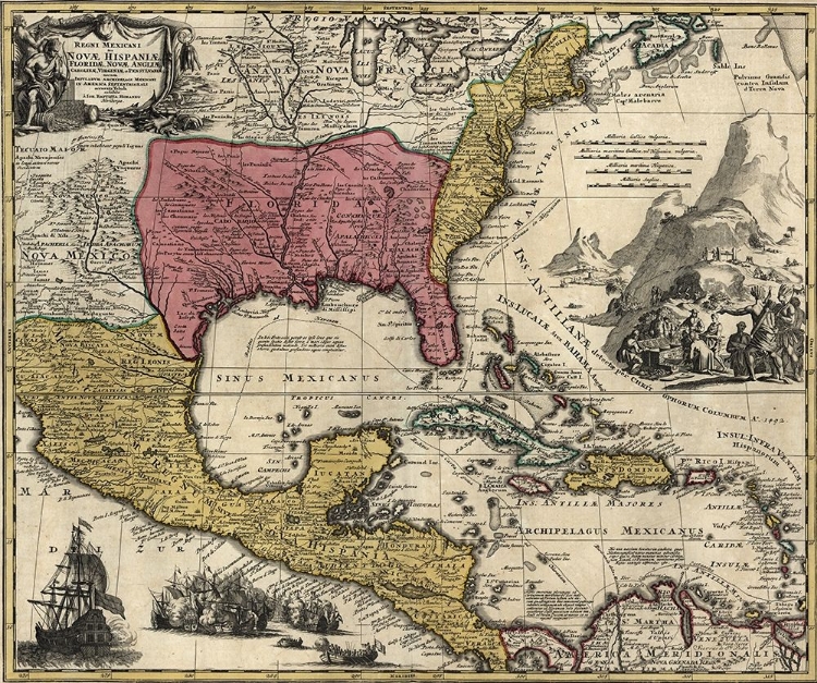 Picture of DOMINIONS OF NEW SPAIN IN NORTH AMERICA 1759