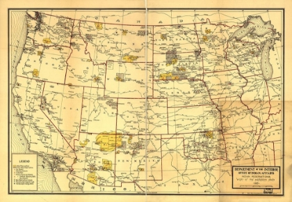 Picture of INDIAN RESERVATIONS WEST OF THE MISSISSIPPI 1923