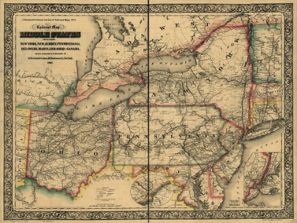 Picture of CIVIL WAR RAILROAD MAP 1862
