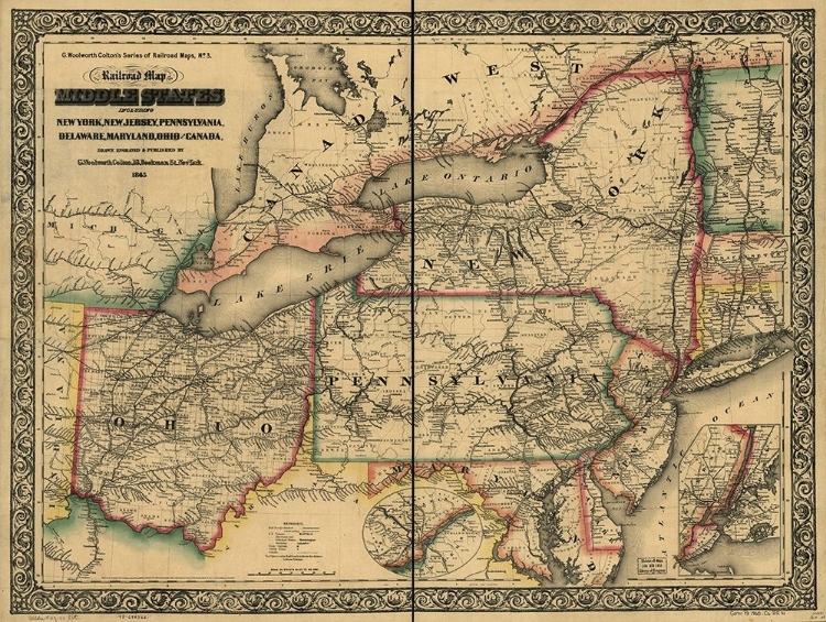 Picture of CIVIL WAR RAILROAD MAP 1862