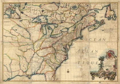 Picture of FRENCH AND ENGLISH SETTLEMENTS IN THE US 1777