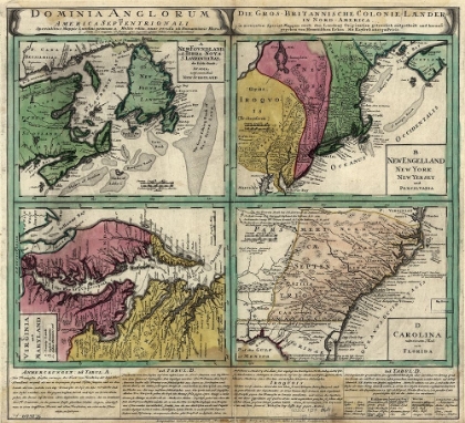 Picture of BRITISH DOMINIONS IN NORTH AMERICA FROM NEW FOUNDLAND TO CAROLINA 1770