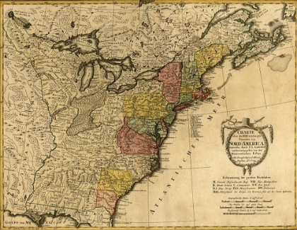 Picture of EIGHTEENTH CENTURY MAP OF THE UNITED STATES 1784