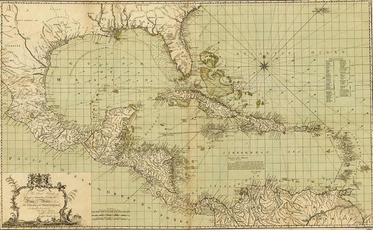 Picture of CHART OF THE WEST INDIES 1796
