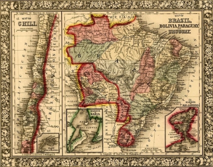 Picture of BRAZIL-BOLIVIA-PARAGUAY-URUGUAY-CHILI 1870