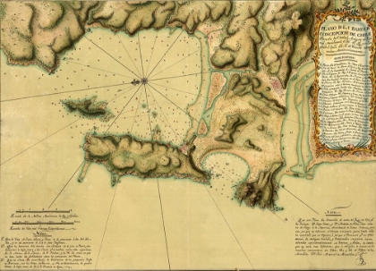 Picture of TOPOGRAPHIC MAP OF CONCEPCION BAY CHILE 1782