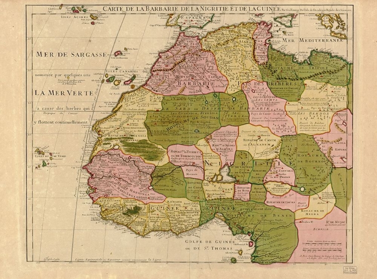 Picture of MAP OF BARBARY AND BLACK AFRICA AND GUINEE