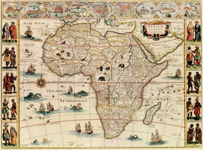 Picture of AFRICA 1666 WITH ITS PEOPLES