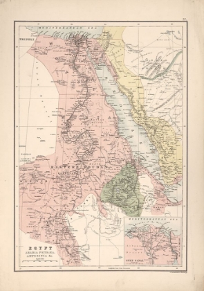 Picture of EGYPT ARABIA PETRA AND ABYSSINIA 1885