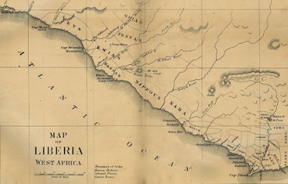 Picture of AMERICAN COLINIZATION MAP OF LIBERIA
