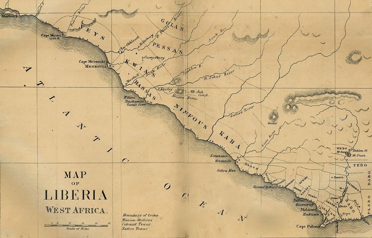 Picture of AMERICAN COLINIZATION MAP OF LIBERIA