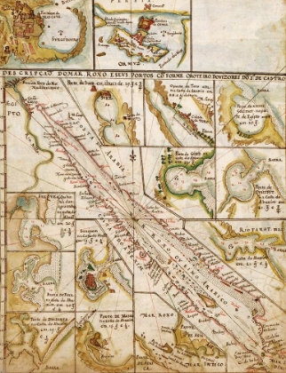 Picture of PORTUGUESE MAP OF THE RED SEA AND THE MIDDLE EAST 1630