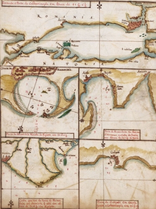 Picture of PORTUGUESE MAPS OF TURKEY AND THE PORT OF ALEXANDRIA 1630