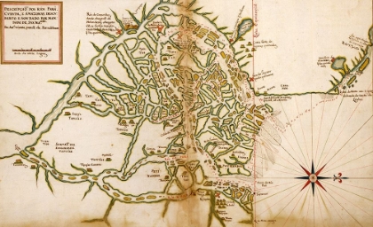 Picture of PORTUGUESE MAP OF BRAZILS AMAZON 1630