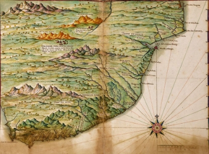 Picture of PORTUGUESE MAP OF THE EAST COAST OF AFRICA 1630