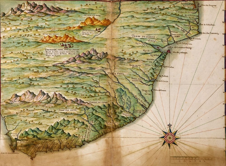 Picture of PORTUGUESE MAP OF THE EAST COAST OF AFRICA 1630